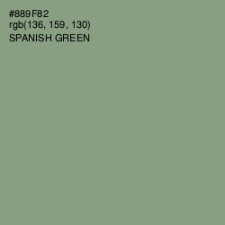 #889F82 - Spanish Green Color Image